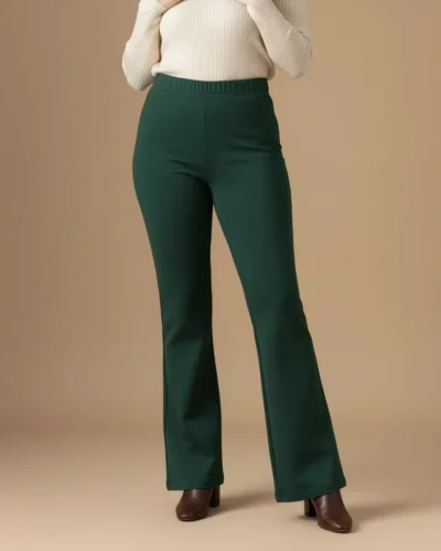 Παντελόνι Καμπάνα Κρεπ Σκούμπα Ελαστικό με Λάστιχο στη Μέση