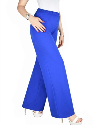 Γυναικεία Παντελόνα Καμπάνα σε κρεπ ύφασμα με Λάστιχο στη Μέση